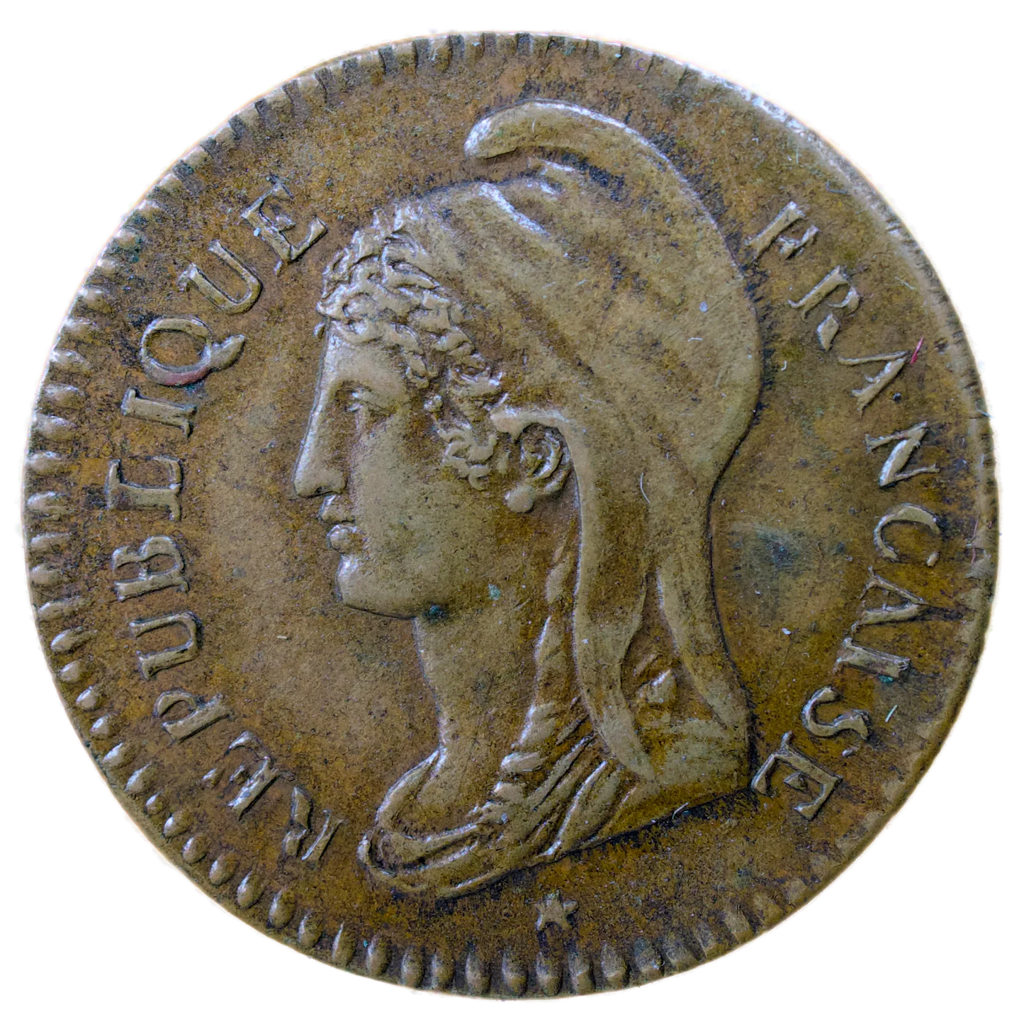 Convention (1792-1795) ESSAI 25 Centimes Dupré An 3 Paris - revers sans la barre - 5.64 gr