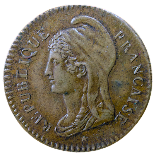 Convention (1792-1795) ESSAI 25 Centimes Dupré An 3 Paris - revers sans la barre - 5.64 gr