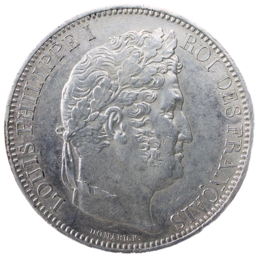 Monnaie de visite Louis-Philippe Ier (1830-1848) Module de 5 Francs 1831 Rouen Bronze argenté 21.13 gr Rare