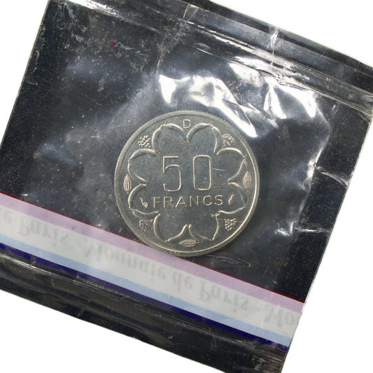 Coin of Paris ESSAI 50 Francs 1976 D Bank of Central African States 4.70 gr