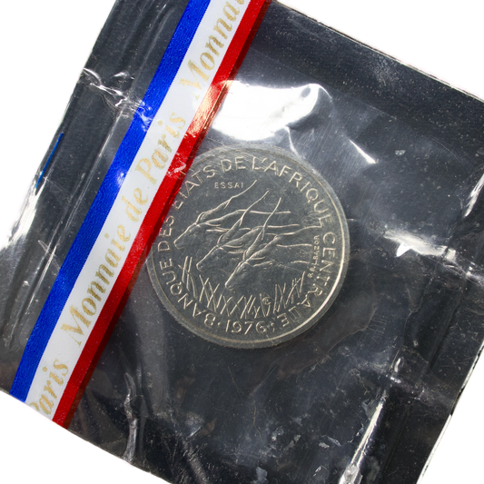 Coin of Paris ESSAI 50 Francs 1976 B Bank of Central African States 4.70 gr