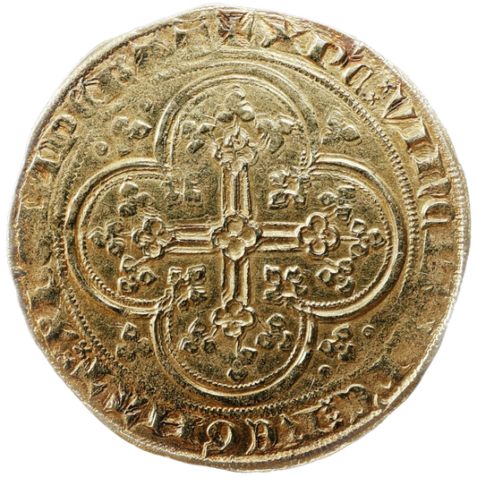 Felipe VI (1328-1350) Ecu d'or à la chaise 6.ª edición (6 de mayo de 1349) 4,50 gr