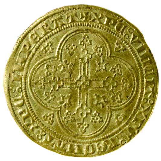 Belgique 🇧🇪 Flandres Louis de Mâle (1346-1384) Chaise d'or 4.44 gr