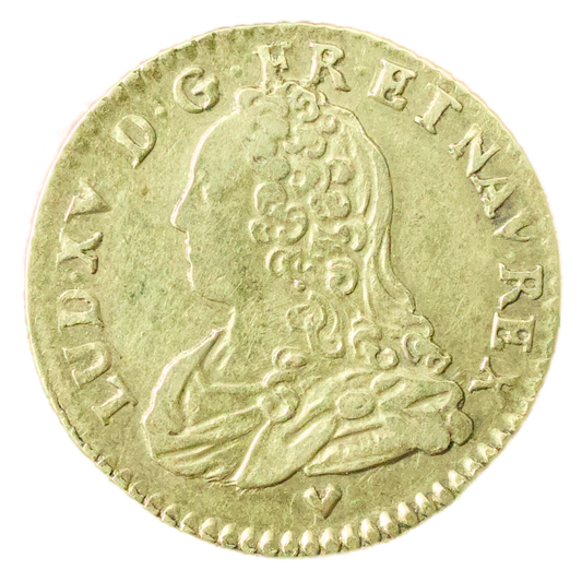 Louis XV (1715-1774) 1/2 Louis d'or aux lunettes 1726 BB Strasbourg 4.04 gr