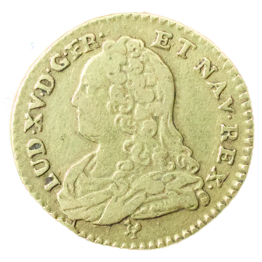 Louis XV (1715-1774) 1/2 Louis d'or aux lunettes 1726 N Montpellier 4.04 gr
