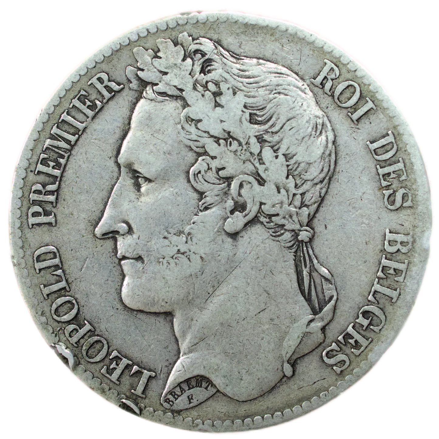 🇧🇪 Belgium Leopold I (1832-1849) 5 Francs 1834 Edge A silver 24.69 gr