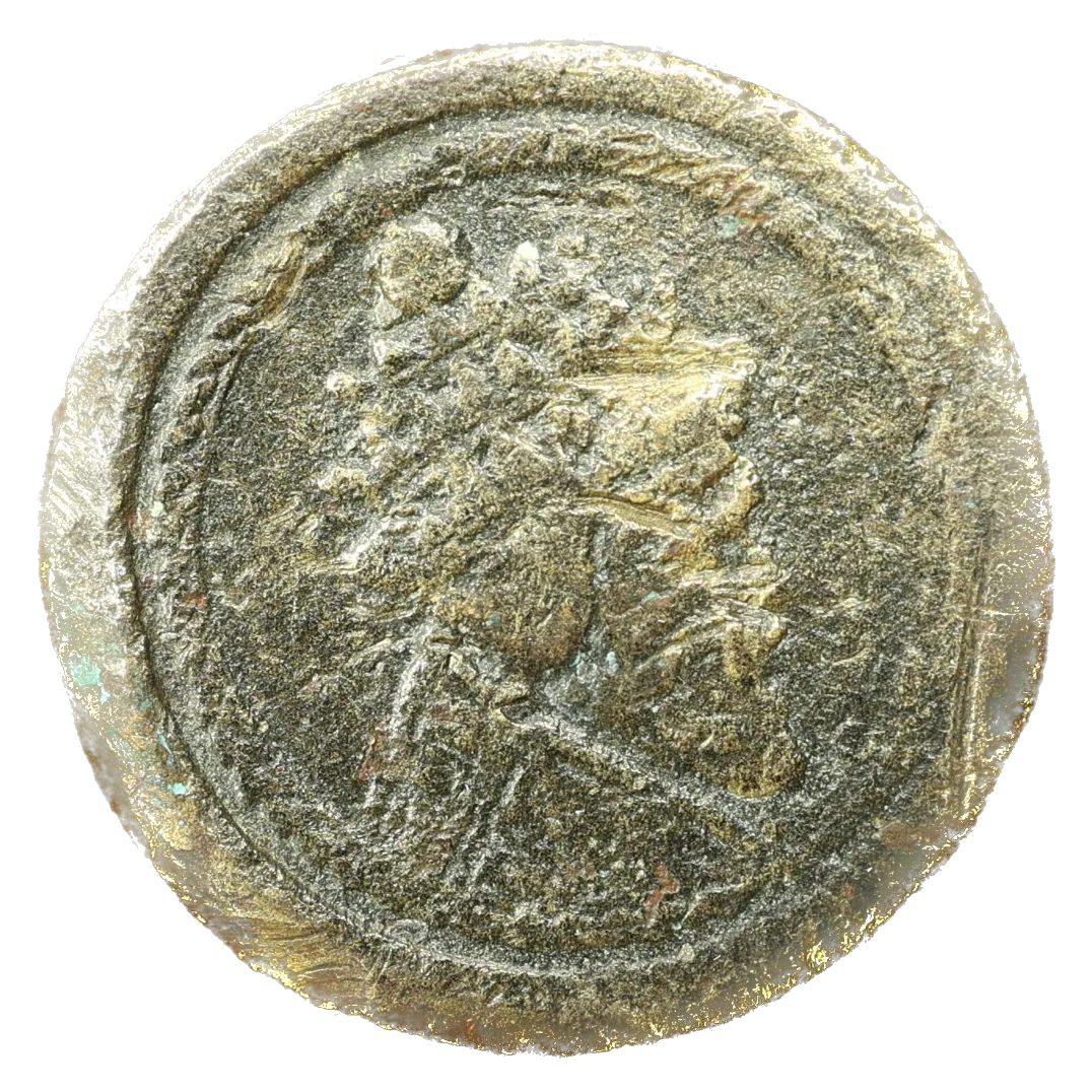 Vatican Poids monétaire (quadruple pistole d'Italie) 5 Deniers 4 grains Buste du Pape 12,89 gr