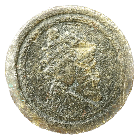 Vatican Poids monétaire (quadruple pistole d'Italie) 5 Deniers 4 grains Buste du Pape 12,89 gr