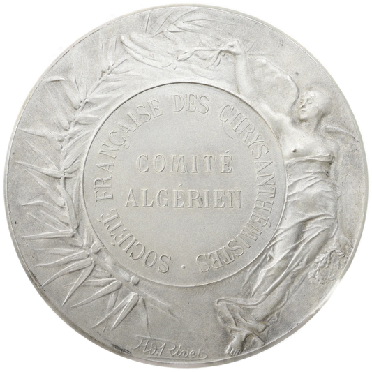 Médaille Société Française des Chrysanthémistes - Comité Algérien Par Rivet 60.46 gr 49.5 mm