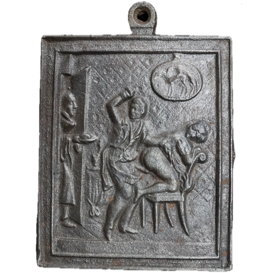 Plaque scène érotique antique - Fer (fonte) - Première moitié du XXe siècle 153.07 gr