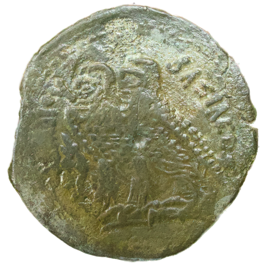 Grèce Antique Royaume d'Egypte Ptolémée V Epiphanes (204-180) Æ Drachme R/ Double Eagle Bronze 29.14 gr