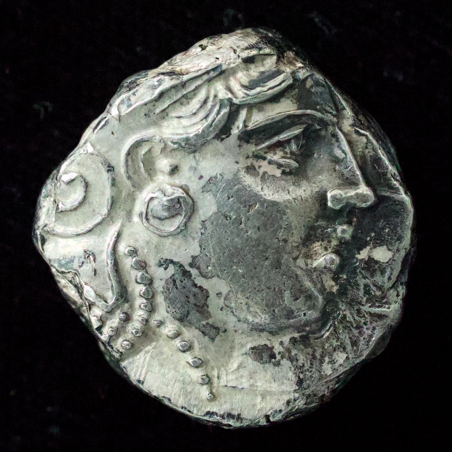 Grèce Antique Tétradrachme d'Athènes (Frappe archaïque) R/ Chouette ΑΘΕ Argent 17.18 gr