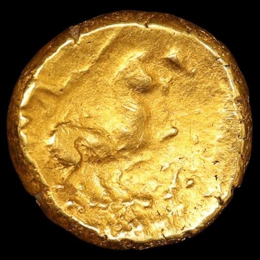Gaule Helvètes Arvernes Hémi-statère d’or imitation du type de Philippe - type de Montmorot 4.07 gr