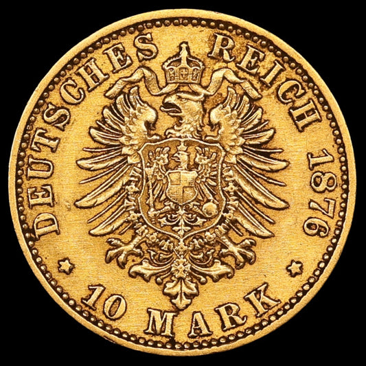 Allemagne Baden Frédéric Ier (1856-1907) 10 Mark 1876 Or 3.95 gr