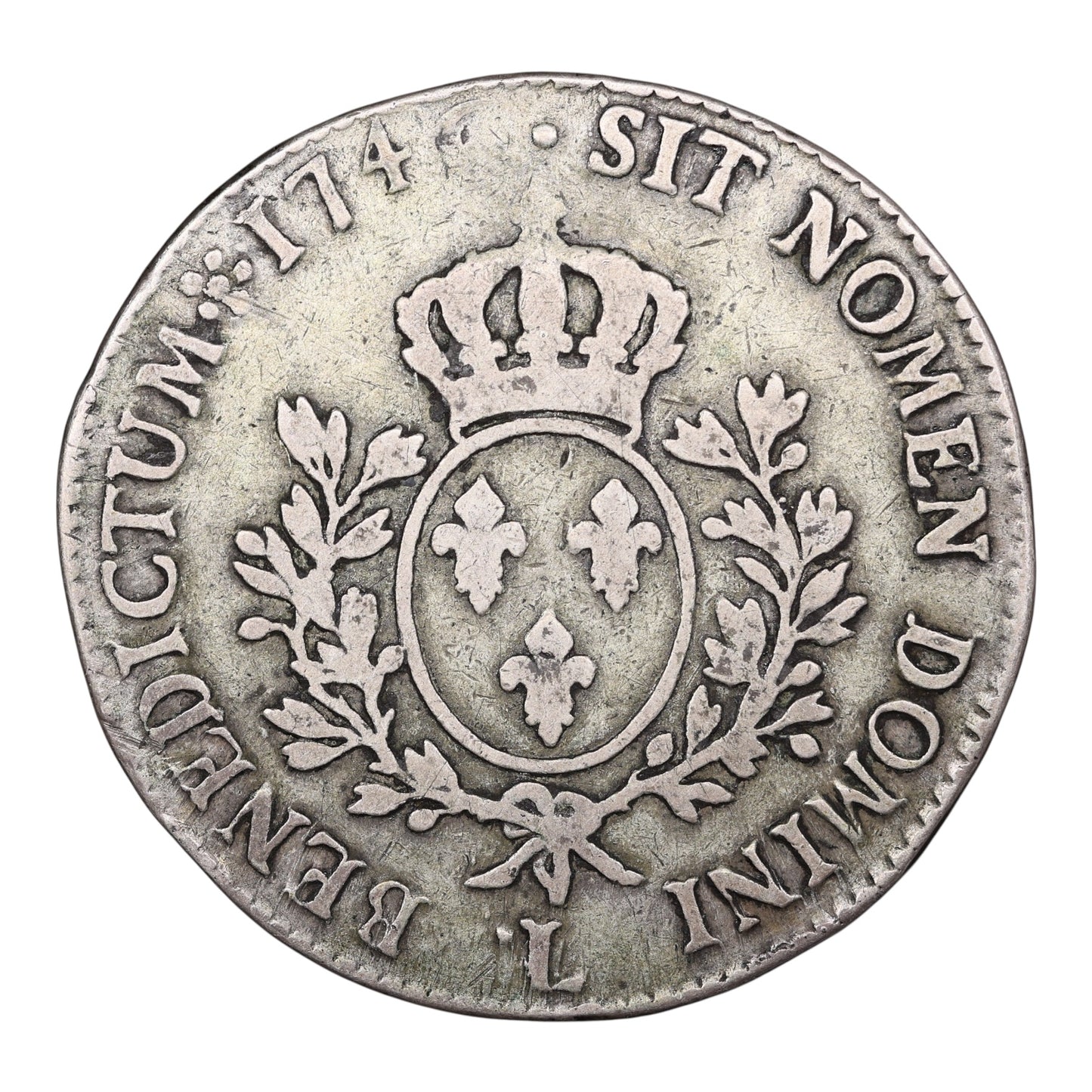 Louis XV (1715-1774) Écu au bandeau 1746 L Bayonne Argent 28.49 gr