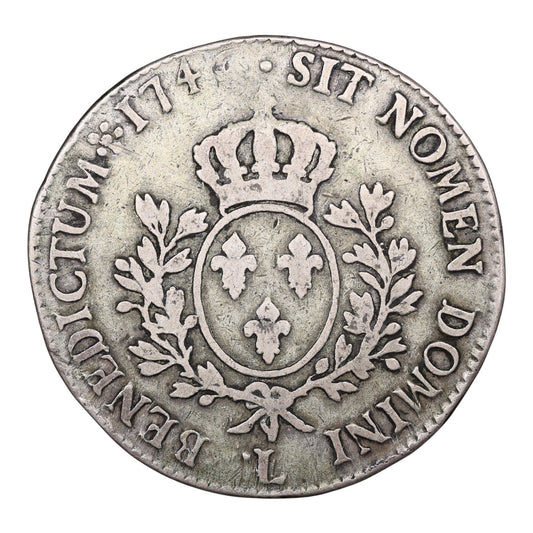 Louis XV (1715-1774) Shield with headband 1746 L Bayonne Silver 28.49 gr