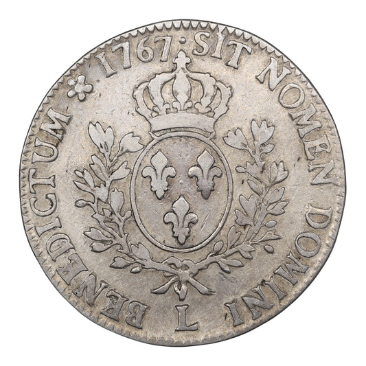 Louis XV (1715-1774) Shield with headband 1767 L Bayonne Silver 28.64 gr