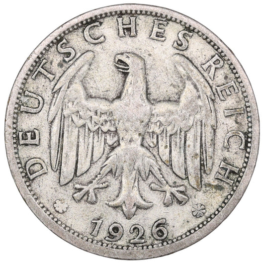 Allemagne 2 Reichsmark 1926 D Munich Argent 9.88 gr