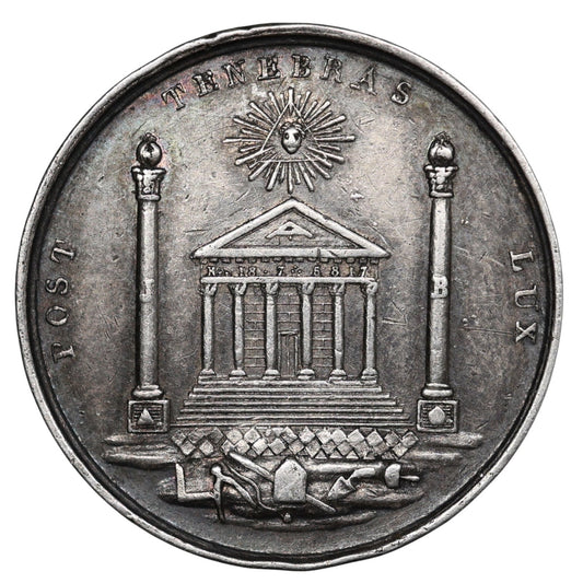 Jeton Franc Maçonnerie Loge de la Persévérance de Rouen Argent 8.31 gr