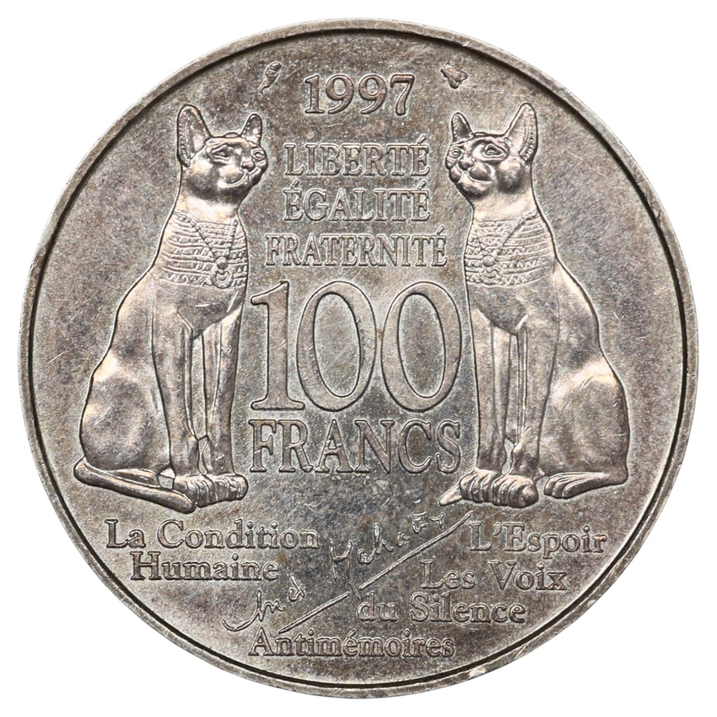 André Malraux 100 Francs 1997 Argent 15.13 gr