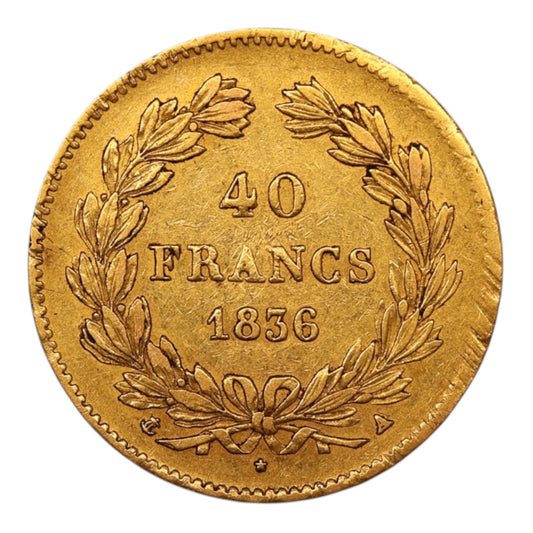 Louis-Philippe Ier (1830-1848) 40 Francs Or 1836 A Paris 12.87 gr