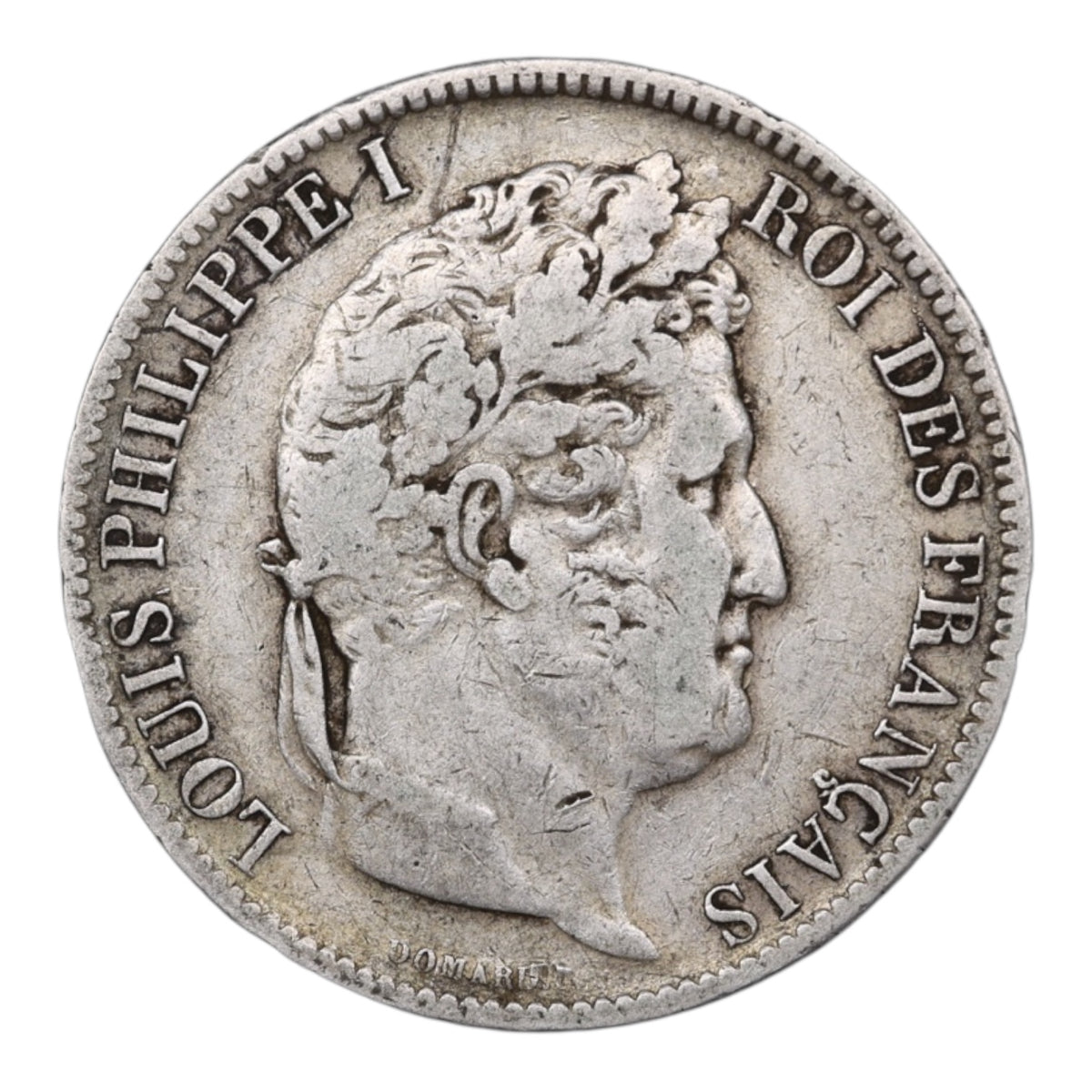 Louis-Philippe Ier (1830-1848) 5 Francs Argent 1831 W Lille Domard 1er type Tranche en relief 25.08 gr
