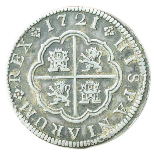Espagne Philippe V (1700-1746) 2 Reales 1721 JJ Cuenca Argent 5.48 gr