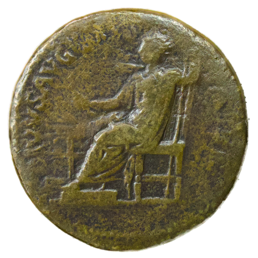 Empire romain Titus (79-81) Sesterce Bronze Restitution pour Auguste 22.95 gr