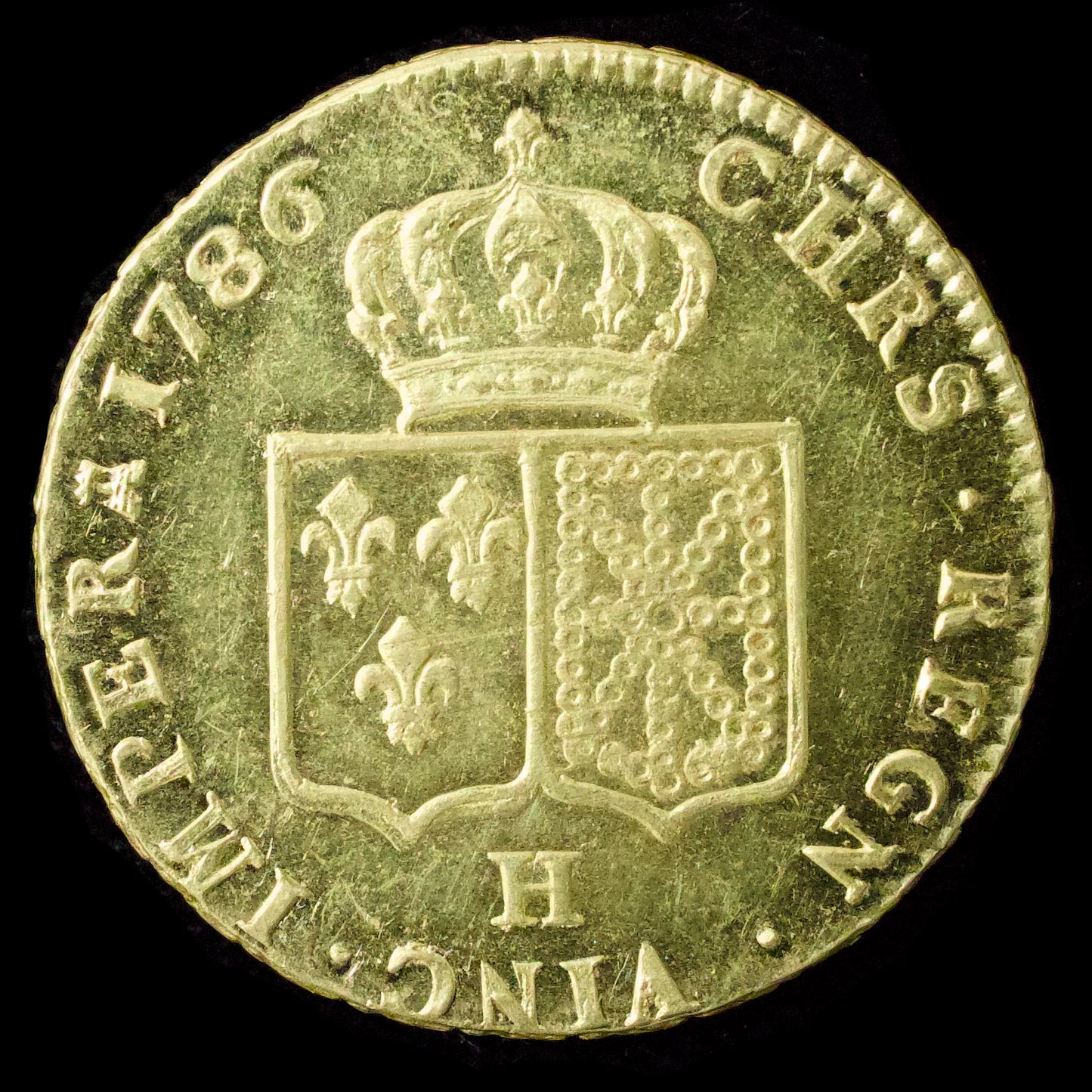 Louis XVI (1774-1792) Double Louis d'or à la tête nue 1786 H La Rochelle 15.23 gr