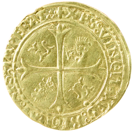 Louis XII (1498-1515) Écu d'or au porc-épic point 12ème Lyon Or 3.32 gr