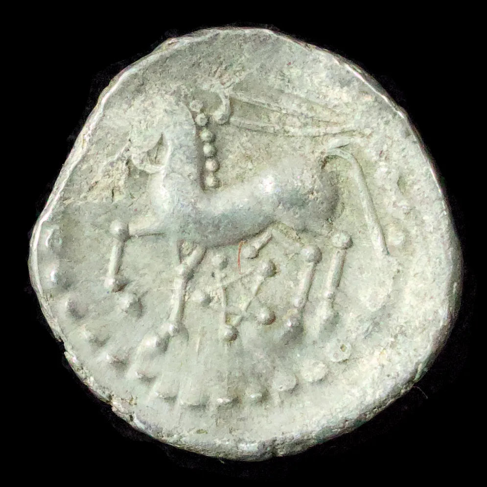 Gaule Bituriges Cubes (Région de Bourges) Denier au glaive et au pentagramme Ag 1.96 gr