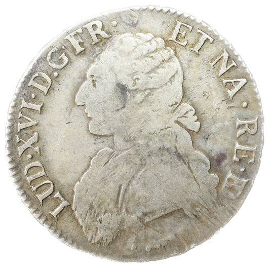 Louis XVI (1774-1792) Écu de Béarn aux branches d'olivier 1778 Vaquette Pau argent 28,90 gr