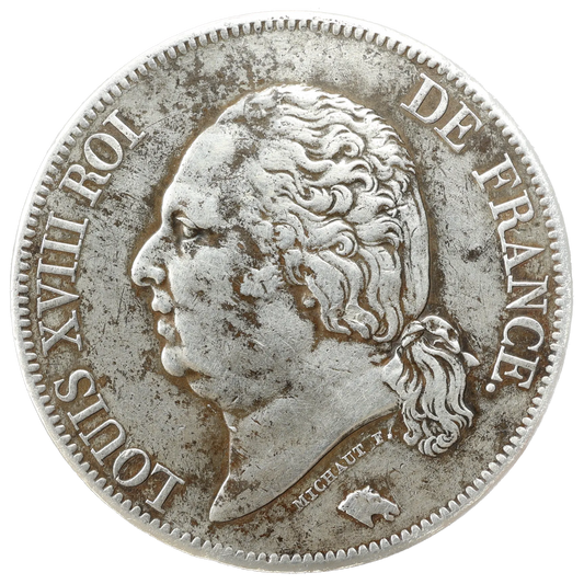 Louis XVIII (1815-1824) 5 francs 1822 A Paris Argent 24,90 gr