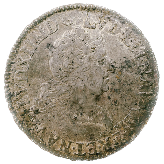 LOUIS XIV (1643-1715) 1/2 Ecu aux insignes 1701 Atelier illisible 13,29 gr Très beau