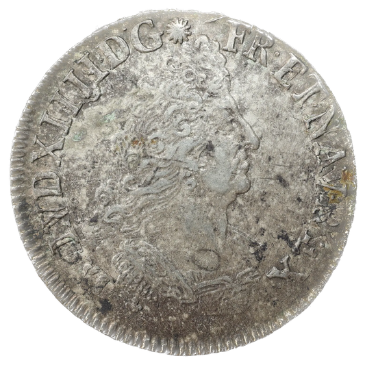 LOUIS XIV (1643-1715) 1/2 Écu aux insignes 1701 K Bordeaux 13,34 gr Magnifique