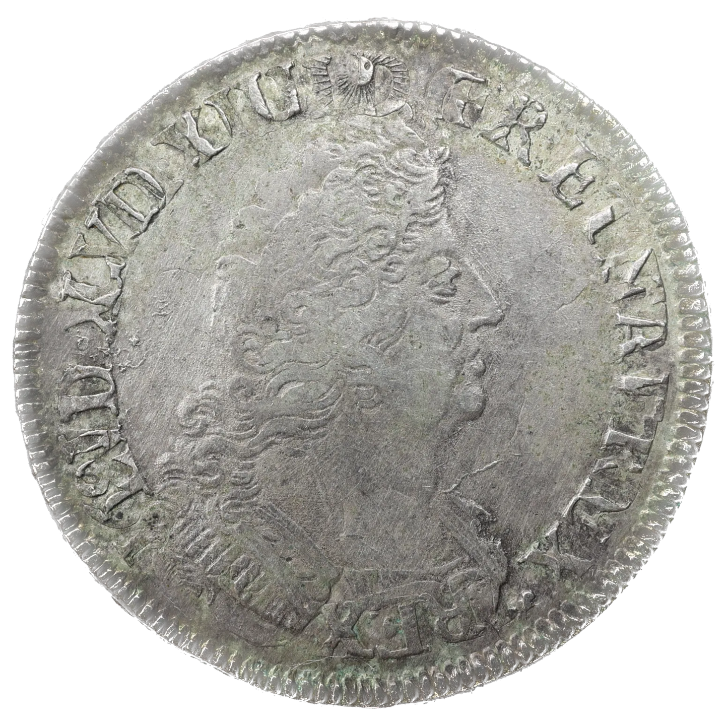 LOUIS XIV (1643-1715) 1/2 Écu aux palmes 1694 H La Rochelle 13,44 gr