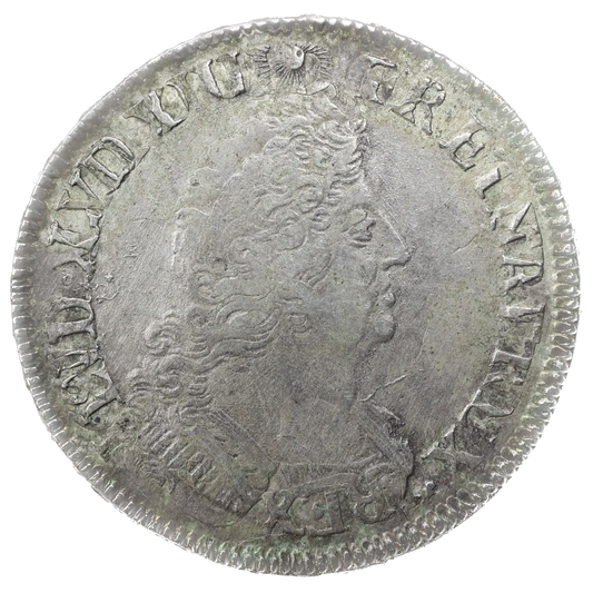 LOUIS XIV (1643-1715) 1/2 Écu aux palmes 1694 H La Rochelle 13,44 gr