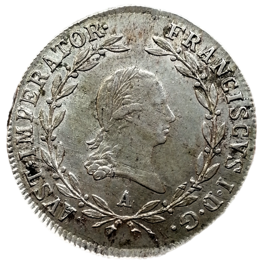 Autriche Franz II (1768-1835) 20 Kreuzer 1810 argent 6.68 gr