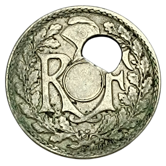 Fautée 10 Centimes 1938 Lindauer Trou décentré - 2.93 gr G. 286