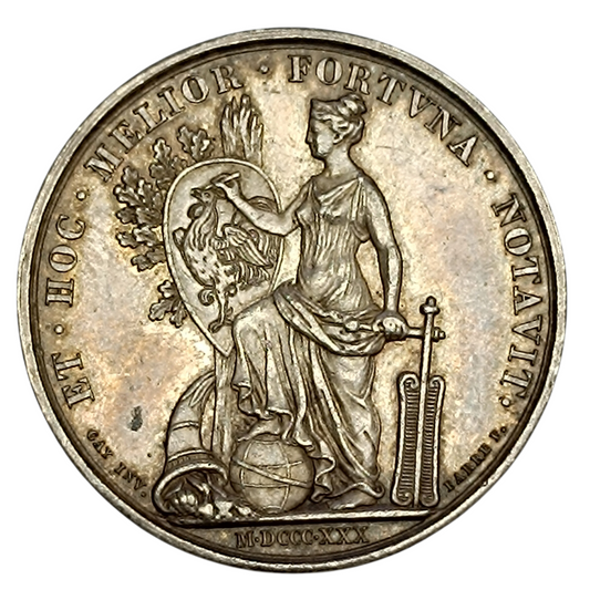 Jeton Notaires de Lyon 1830 Argent 12.68 gr 32 mm