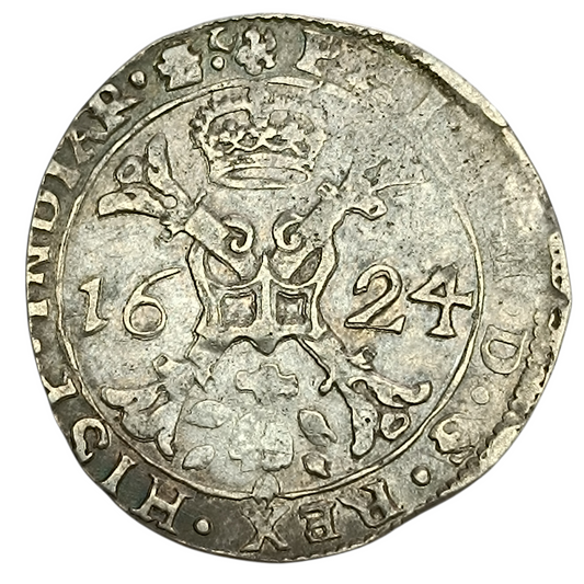 Pays Bas Espagnols. Comté de Bourgogne. Philippe IV (1621-1665) 1/2 Patagon 1624 13.84 Gr