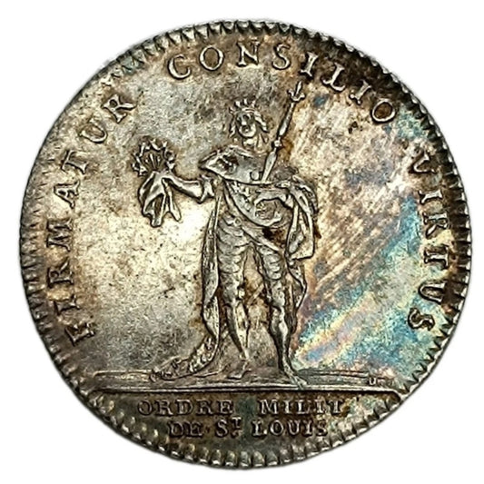 Louis XV (1715-1774) Jeton Ordre militaire de Saint Louis Argent 9.11 gr