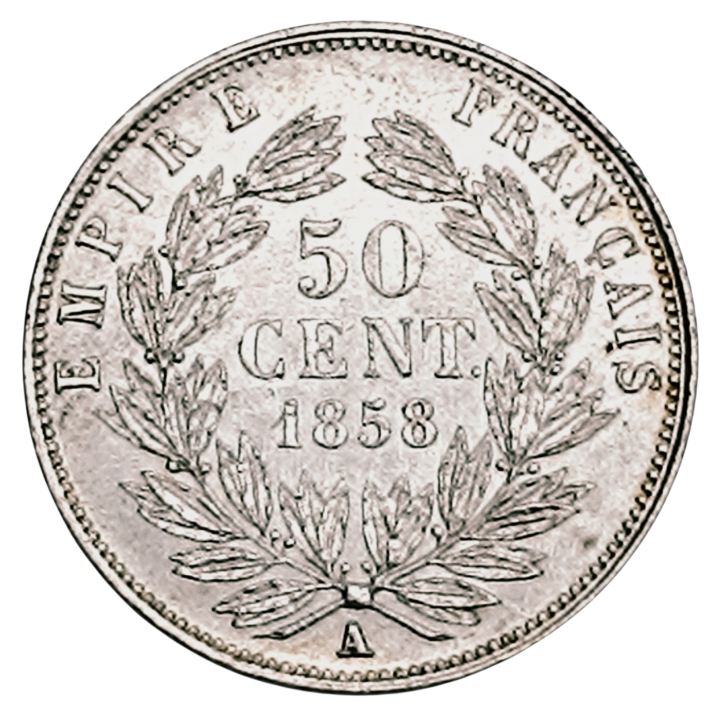 Napoléon III (1852-1870) 50 centimes 1858 A Paris Argent 2.49 gr