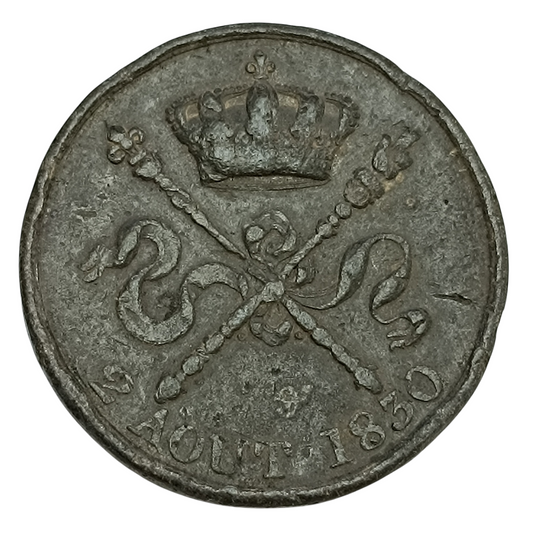 Module 5 Francs en étain Henri V 2 Aout 1830 21.71 gr 37 mm