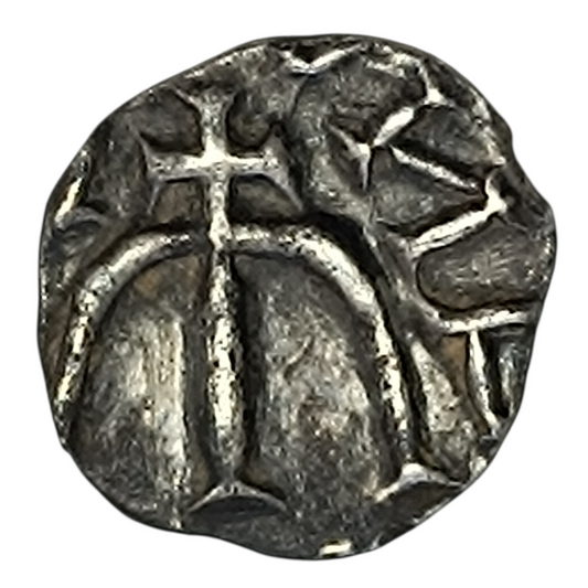 PEUPLES BARBARES (675-750) POITOU / MELLE Denier d'argent 1.01 gr
