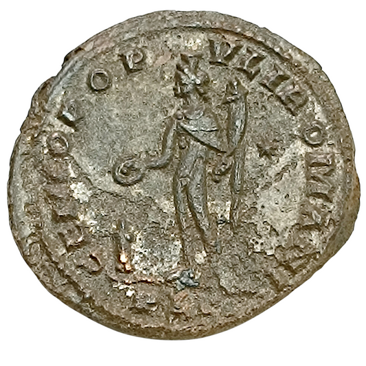 Constance Ier Chlore (305-306) Follis Genio Populi Romani Lyon 9.99 gr