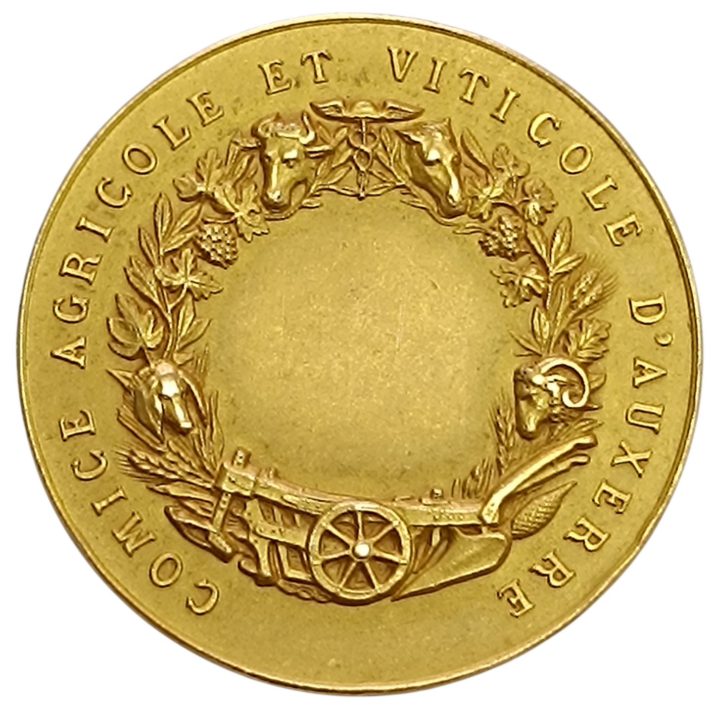 Medalla de oro Auxerre Cómic agrícola y vitícola 13,80 gr