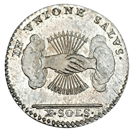 Pays-Bas Autrichiens Insurrection États Belges unis 10 Sols (10 stuiver) 1790 Argent 4.69 gr