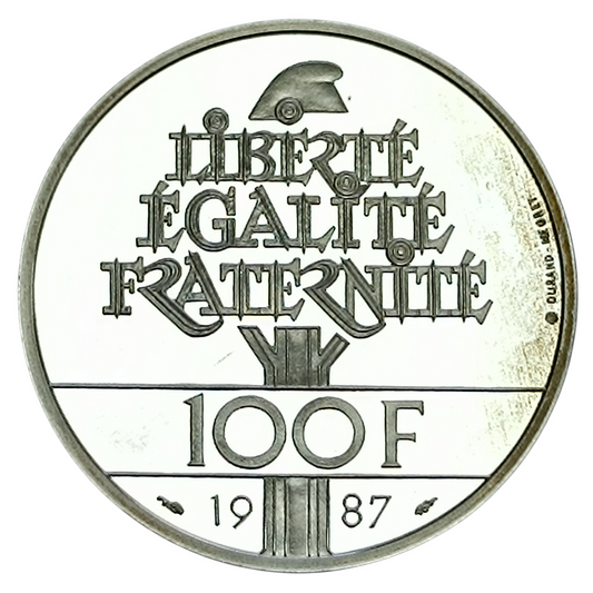 La Fayette 100 Francs 1987 BE Belle Épreuve Argent 15 gr