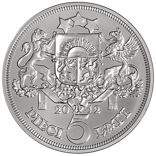 Lettonie 5 Lati 2012 Argent 25 gr Coffret
